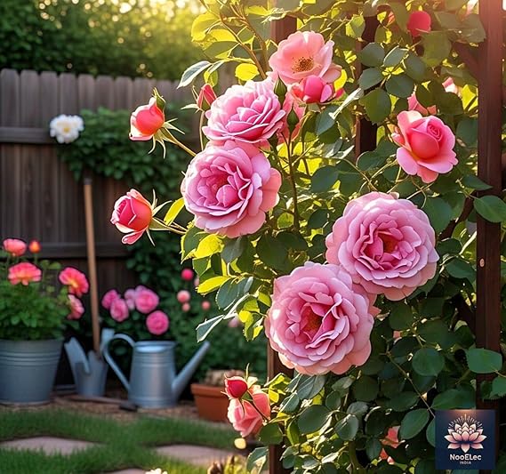 India Climbing Rose Flower Seeds, 20 Seeds Pack - Hybrid, Year-Round Blooms ( Growing Guide Free) - Flower Seeds