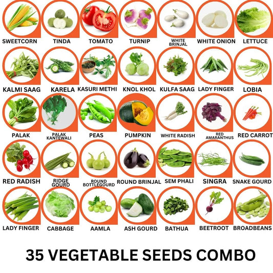 35 Varieties of Vegetable Seeds Combo -Vegetable Seeds Combo Pack