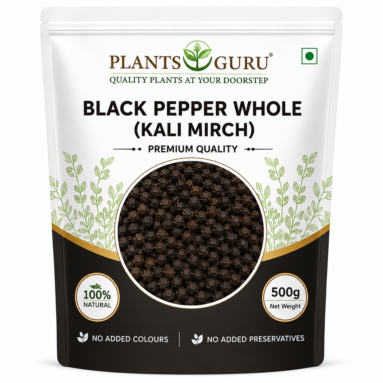 Plants Guru Black Pepper Whole (Kali Mirch) – 500g-Spices