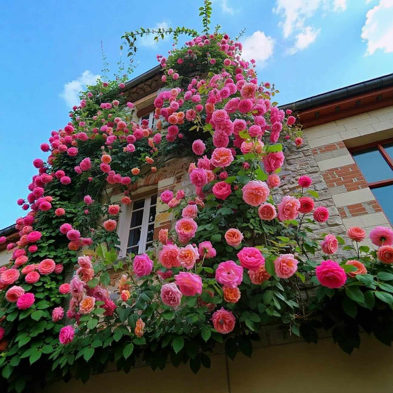 Pink Climbing Rose Seeds | Fragrant Climber Flowering Vine ( Growing Guide Free) Rose Seeds