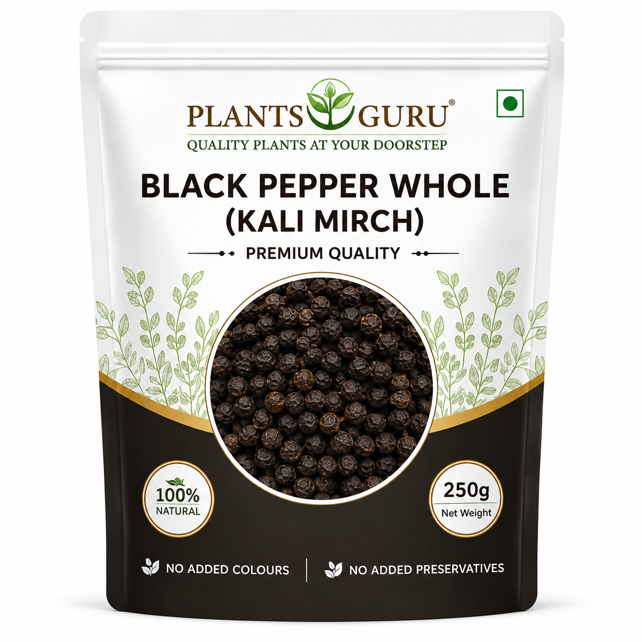 Plants Guru Black Pepper Whole (Kali Mirch) – 250g-Spices