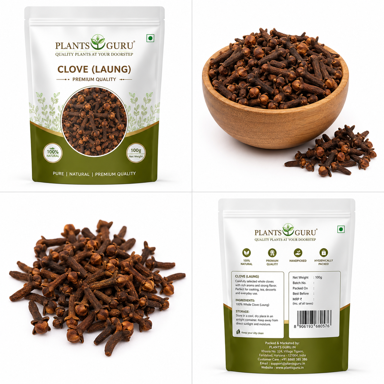 Plants Guru Premium Clove (Laung) – 100g -Spices